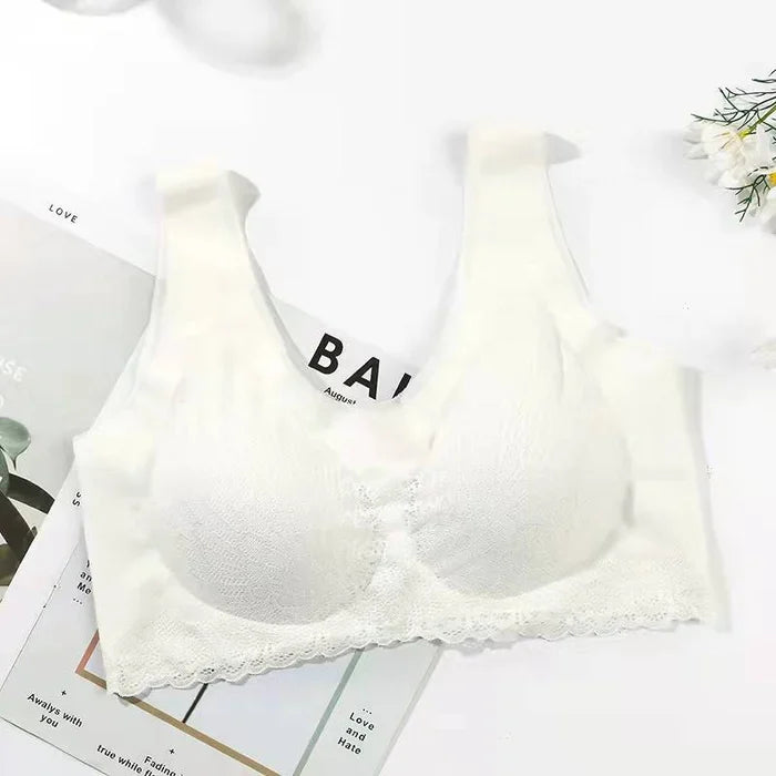 Latex 4.0 Graceful Anti-Saggy Breathable Lace Large Size Bra