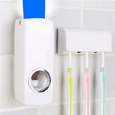 Automatic Toothpaste Dispenser And Toothbrush Holder Set